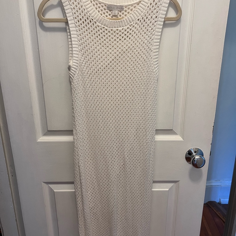 Barefoot Dreams Cream Knit Maxi Dress